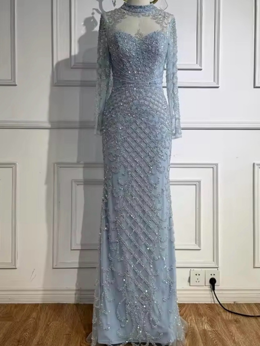 Sequin Long Sleeve Dress